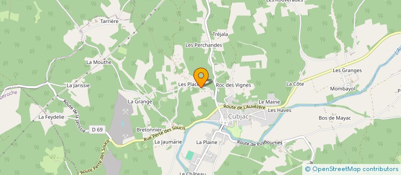 localisation de l'entreprise SCEA VOLAILLES DES PARROTS à BASSILLAC ET AUBEROCHE