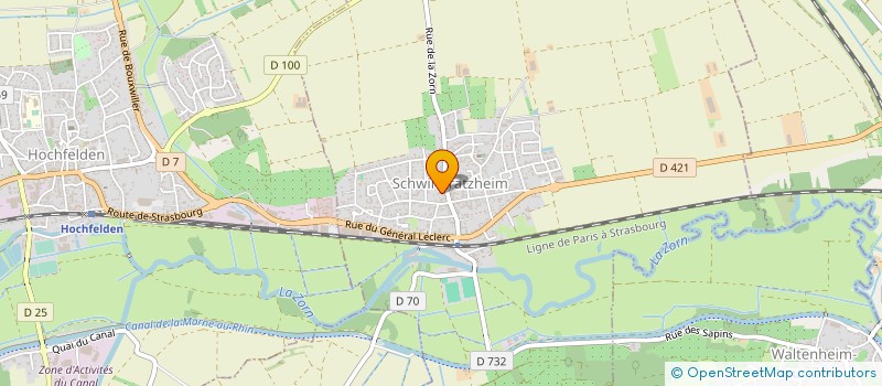 localisation de l'entreprise SCEA WENDLING  SCHWINDRATZHEIM