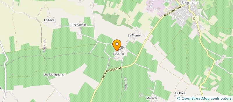 localisation de l'entreprise SCEADES FAMILLES DAVIAUD à SEGONZAC