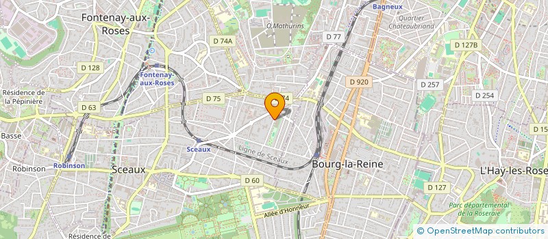 localisation de l'entreprise SCEAUX CULTURE , LOISIRS ET AMITIE à SCEAUX