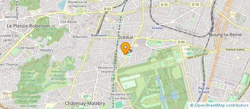 localisation de l'entreprise SCEAUX LET'S GO à SCEAUX