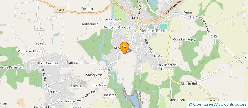 localisation de l'entreprise SCEB  BANNALEC