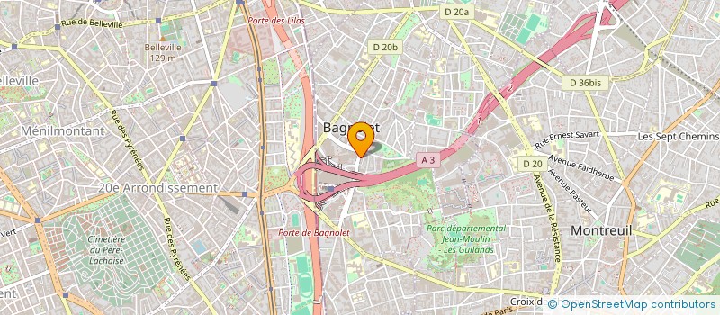 localisation de l'entreprise SCEDI INFORM SOC CONS EXPL DEVELOP INFOR à BAGNOLET
