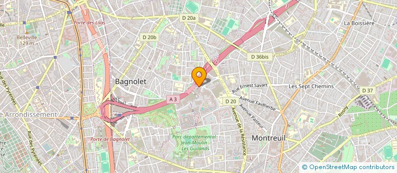 localisation de l'entreprise SCEDI INFORMATIQUE 29 à BAGNOLET