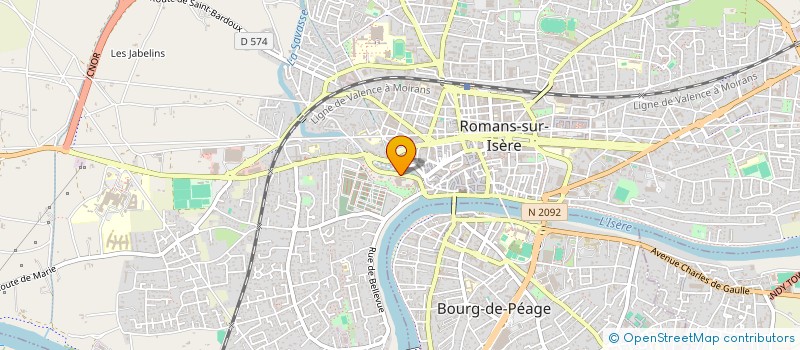 localisation de l'entreprise SCENE DE MUSIQUES ACTUELLES DU PAYS DE ROMANS LA CORDONNERIE à ROMANS-SUR-ISERE