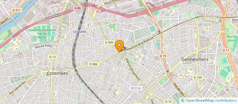 localisation de l'entreprise SCENE & DECIBEL à COLOMBES
