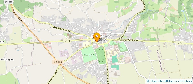 localisation de l'entreprise SCENE EVASION  LA COTE-SAINT-ANDRE