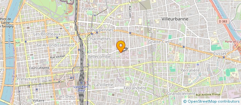 localisation de l'entreprise SCENE FORMATIONS à VILLEURBANNE