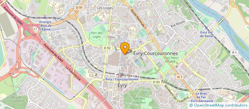 localisation de l'entreprise SCENE NATIONALE DE L'ESSONNE AGORA-DESNOS  EVRY-COURCOURONNES