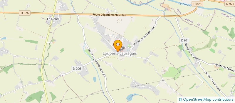 localisation de l'entreprise SCENES GASTRONOMIQUES  LOUBENS-LAURAGAIS
