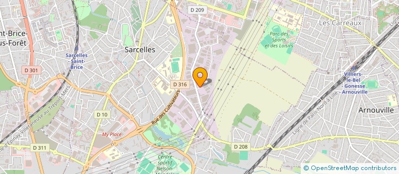 localisation de l'entreprise SCENO TEX à SARCELLES