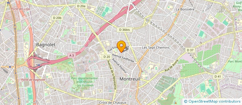 localisation de l'entreprise SCENOTECHNIQUE à MONTREUIL