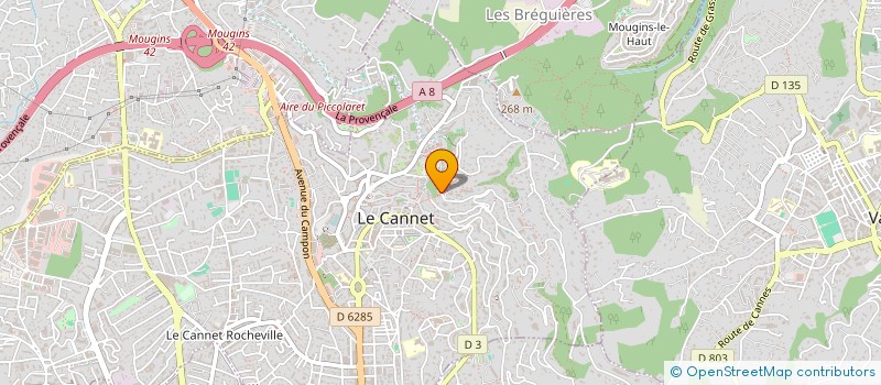 localisation de l'entreprise SCENTNESS à LE CANNET