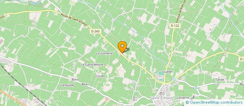 localisation de l'entreprise SCEV CHATEAU LA ROSE POURRET à SAINT-EMILION