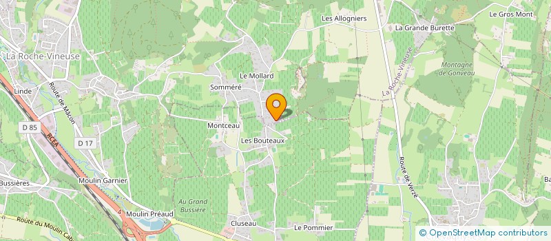localisation de l'entreprise SCEV DOMAINE CROIX DE MONTCEAU à LA ROCHE-VINEUSE