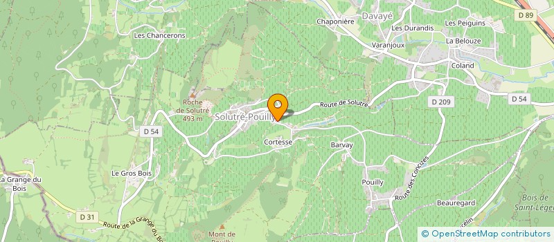 localisation de l'entreprise SCEV DOMAINE DES GERBEAUX  SOLUTRE-POUILLY