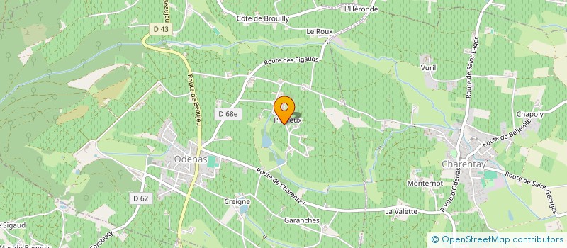 localisation de l'entreprise SCEV DU CHATEAU DE PIERREUX à ODENAS