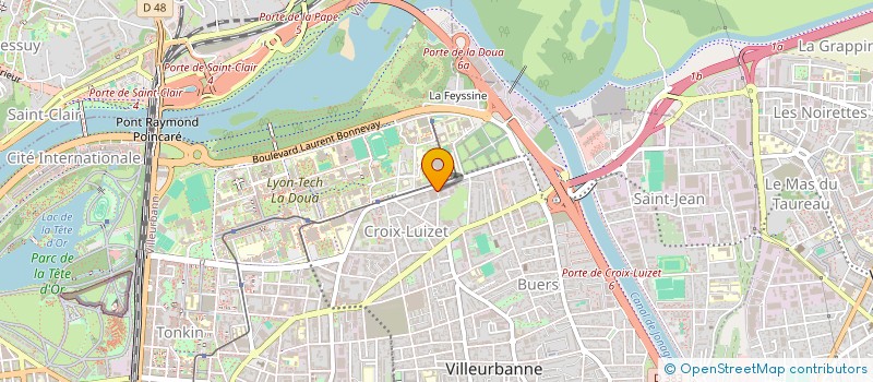 localisation de l'entreprise SCEVIA à VILLEURBANNE