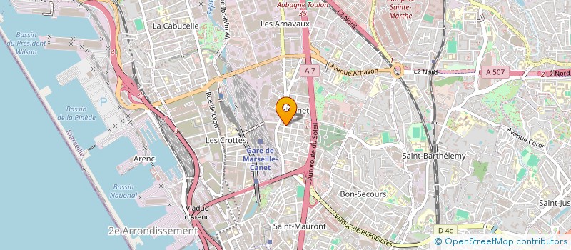 localisation de l'entreprise SCF CENTRE MEDICAL SPECIALISTES DU CANET à MARSEILLE
