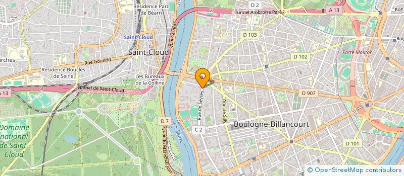 localisation de l'entreprise SCF GAETANE à BOULOGNE-BILLANCOURT
