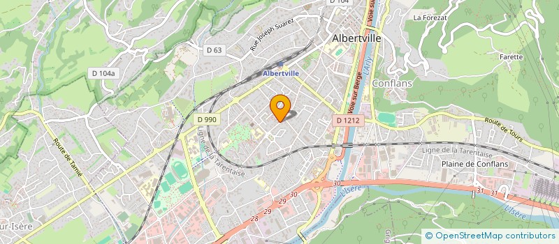 localisation de l'entreprise SCF INVESTISSEMENT  ALBERTVILLE