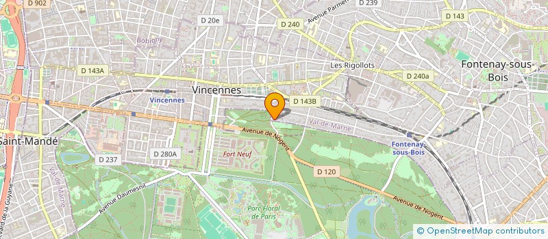 localisation de l'entreprise SCF MARIGNY à VINCENNES