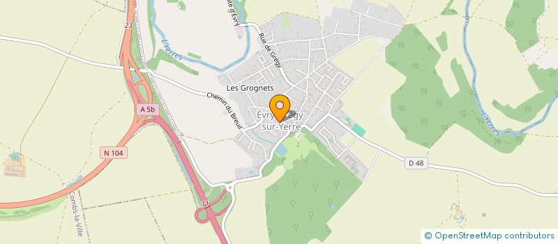 localisation de l'entreprise SCF MARQUIS DE SORANS à EVRY-GREGY-SUR-YERRE
