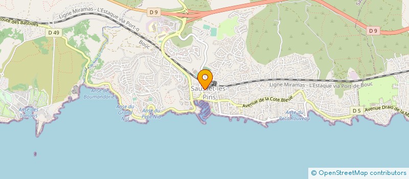 localisation de l'entreprise SCF TESTANIERE HPJ  SAUSSET-LES-PINS