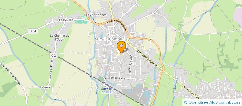 localisation de l'entreprise SCFA - SAINTE CLAIRE FORMATION APPRENTISSAGE  SURY-LE-COMTAL