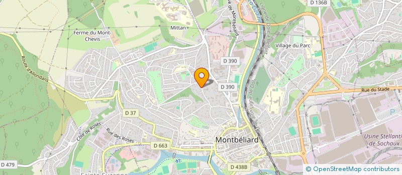 localisation de l'entreprise SCGP BCD à MONTBELIARD