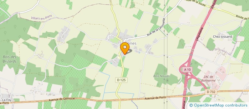 localisation de l'entreprise SCGP PAULAUBIN  JAZENNES