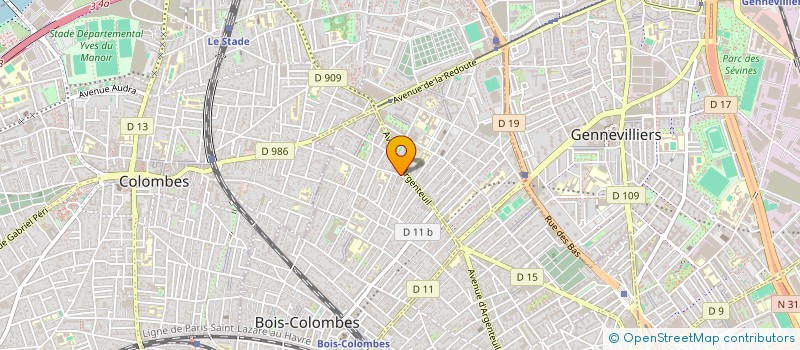 localisation de l'entreprise SCHEDCO à BOIS-COLOMBES