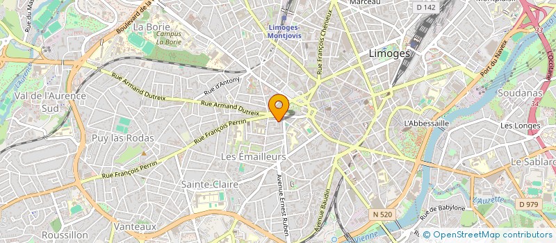 localisation de l'entreprise SCHIAPPARELLI à LIMOGES