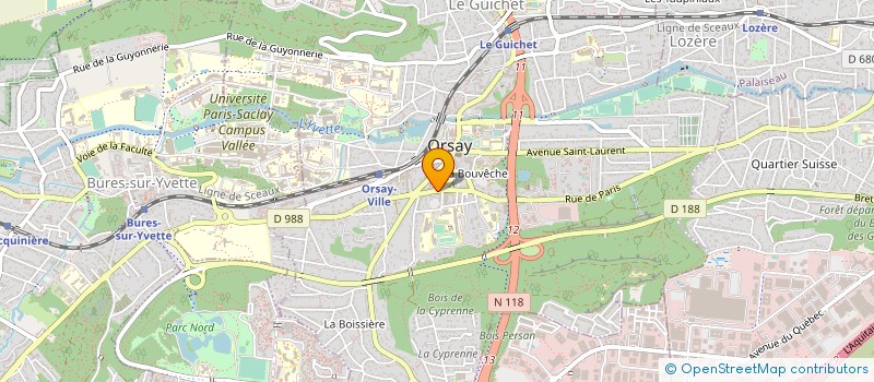localisation de l'entreprise SCHMID OPTIQUE à ORSAY