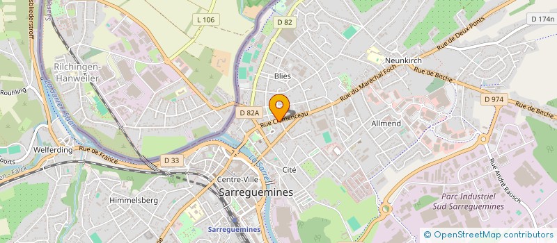 localisation de l'entreprise SCHMITT ASPHALTES ET TECHNIQUES à SARREGUEMINES