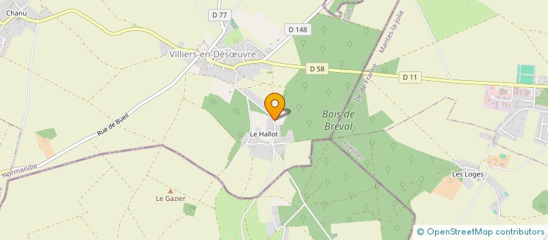 localisation de l'entreprise SCHNEIDER CEDRIC RENOVATION  VILLIERS-EN-DESUVRE