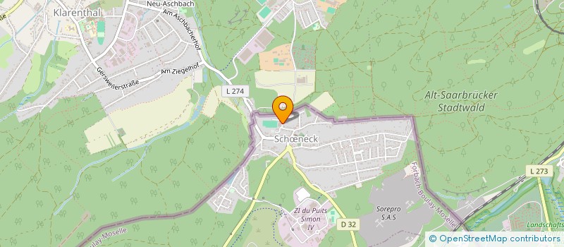 localisation de l'entreprise SCHOENECK TENNIS DE TABLE  SCHNECK