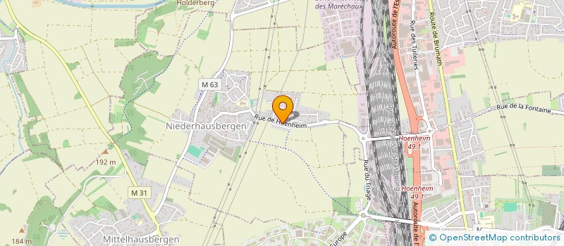 localisation de l'entreprise SCHOENENBERGER à NIEDERHAUSBERGEN