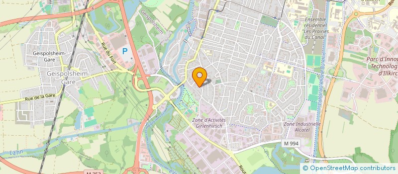 localisation de l'entreprise SCHREIBEL  ILLKIRCH-GRAFFENSTADEN