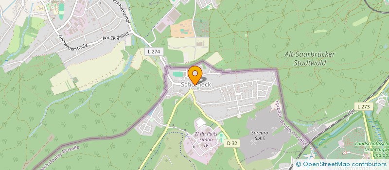 localisation de l'entreprise SCHREINER HOLZSPANE SARL à SCHOENECK