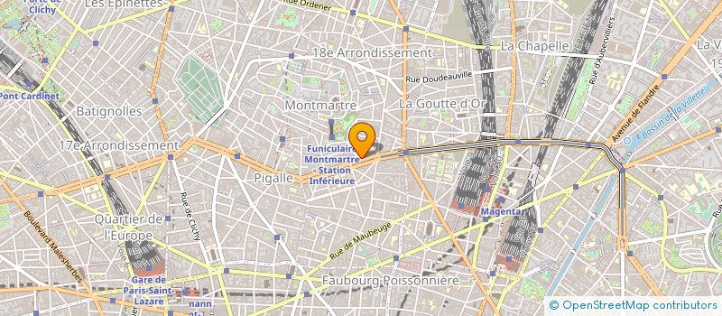 localisation de l'entreprise SCHUSS SA à PARIS 18