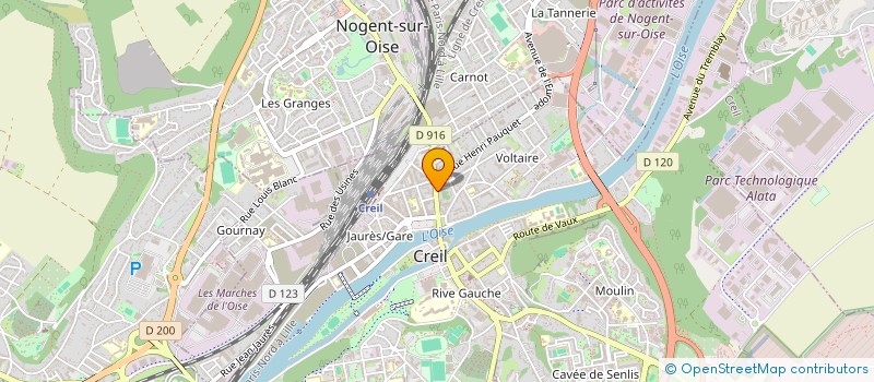 localisation de l'entreprise SCI 050 ET 052 RUE GAMBETTA  CREIL