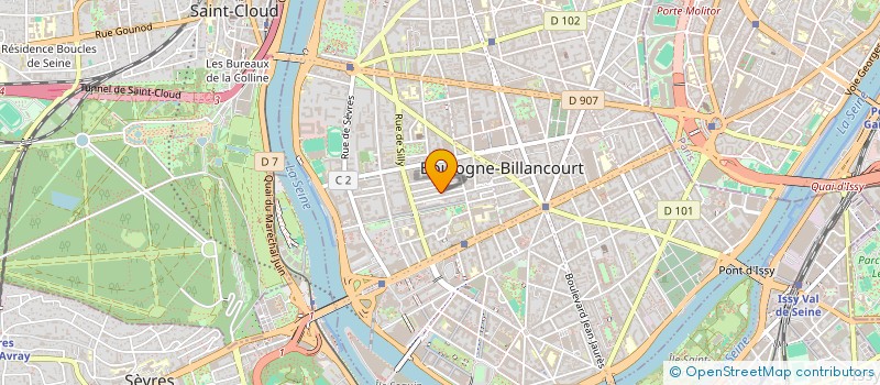 localisation de l'entreprise SCI 0707 à BOULOGNE-BILLANCOURT