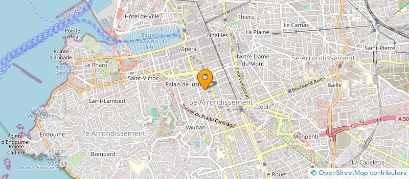 localisation de l'entreprise SCI 1 AVENUE PASTEUR à MARSEILLE