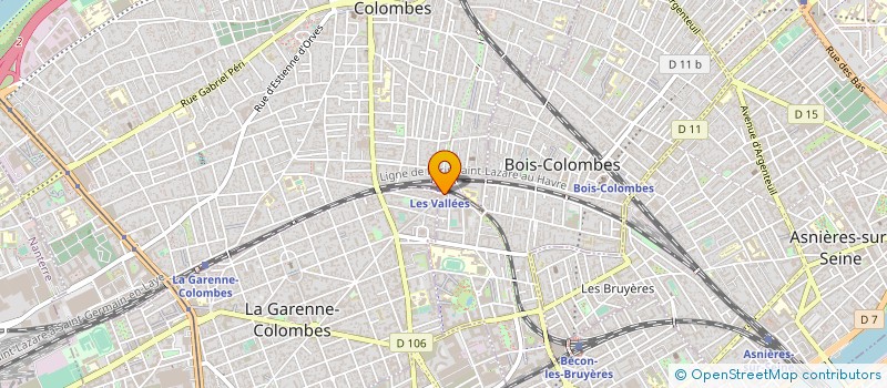 localisation de l'entreprise SCI 1 BIS PLACE DE LA GARE DES VALLEES à BOIS COLOMBES