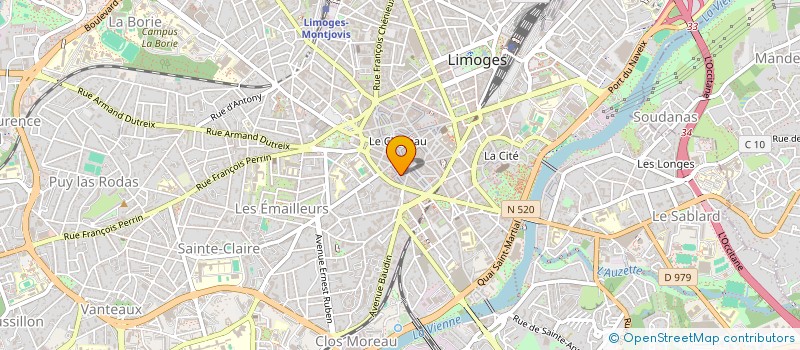 localisation de l'entreprise SCI 1 PLACE SAINT AURELIEN à LIMOGES