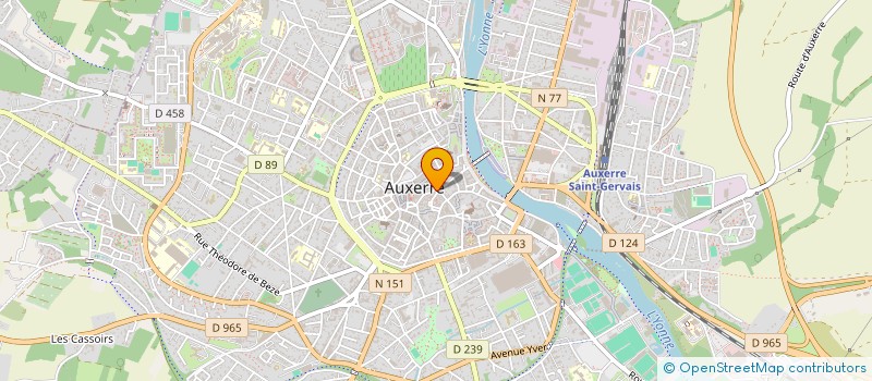 localisation de l'entreprise SCI 1 PLUS 1 à AUXERRE
