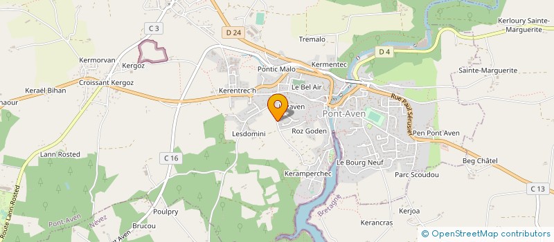 localisation de l'entreprise SCI 1 R EMILE BERNARD  PONT AVEN