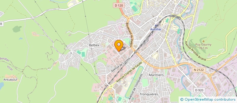 localisation de l'entreprise SCI 1 RUE CUGNOT à AURILLAC