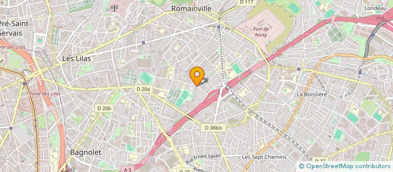 localisation de l'entreprise SCI 1 RUE D ALEMBERT à ROMAINVILLE